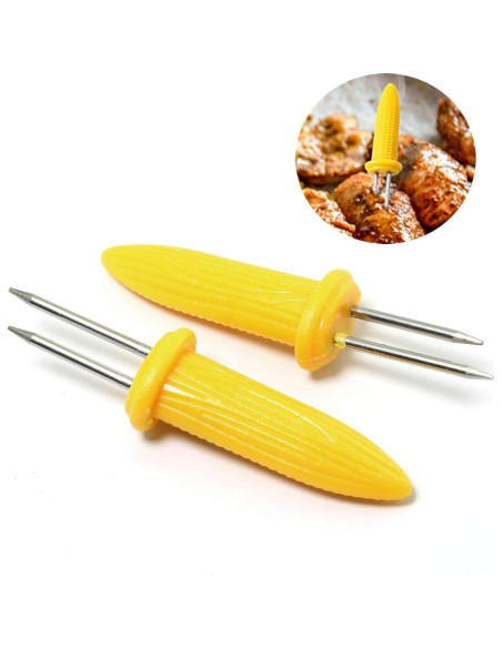 Tenedores de Maíz RLECS 20pcs Acero Inoxidable con Mango Plástico Tenedores de Maíz RLECS 20pcs Acero Inoxidable con Mango Plástico
