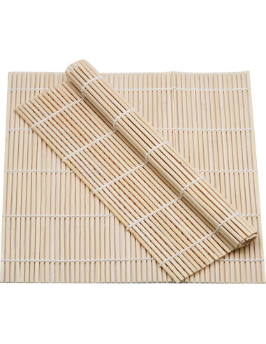 Estera de Sushi de Bambú Hordion 24 Pcs 24x24 cm Antiadherente