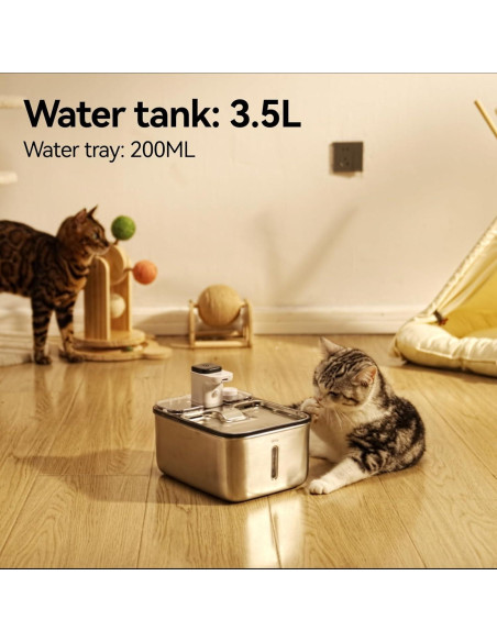 Fuente de Agua Inalámbrica Qinliy 3.5L para Gatos y Perros Fuente de Agua Inalámbrica Qinliy 3.5L para Gatos y Perros