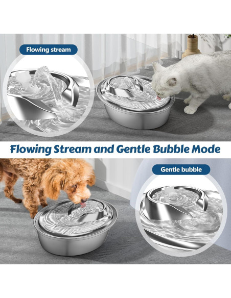 Fuente de Agua para Gatos ORSDA 2L Acero Inoxidable Automática Fuente de Agua para Gatos ORSDA 2L Acero Inoxidable Automática
