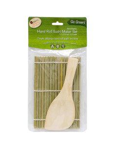 Estera para Sushi de Bambú Helen 18.4x13.3 cm + Paleta 2