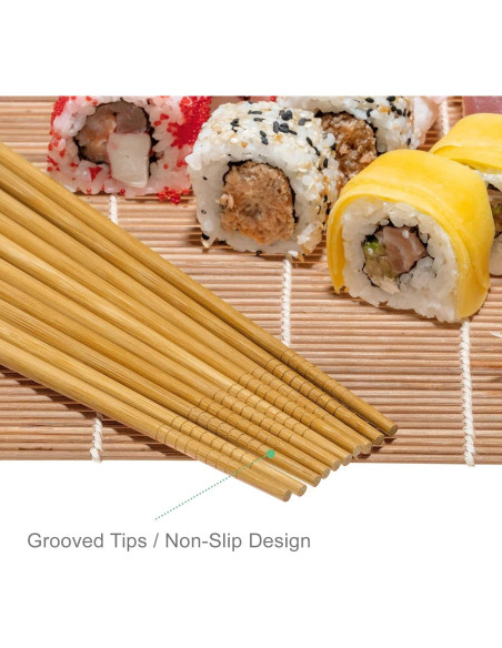 Kit de Hacer Sushi BlauKe - 2 Esteras de Bambú, Palillos y Accesorios Kit de Hacer Sushi BlauKe - 2 Esteras de Bambú, Palillos y Accesorios