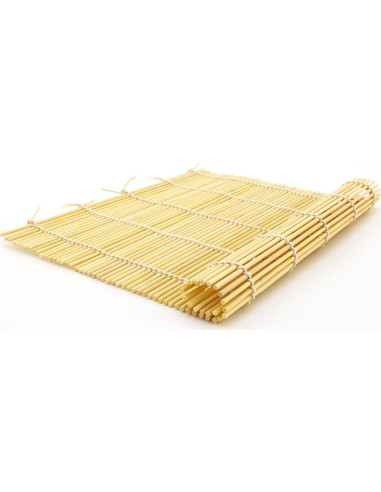 Set de 8 Esteras de Sushi de Bambú Natural BambooMN 24.1 cm