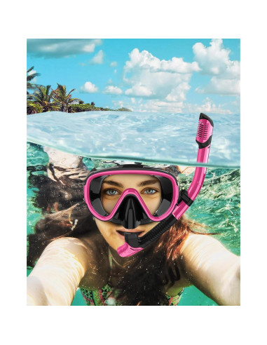Máscara de Snorkel Bairuifu M8 Adultos 2 Paquetes Anti-vaho