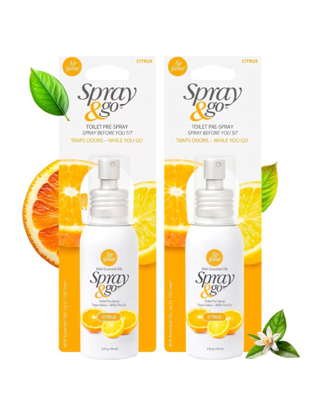 Air Scense Spray & Go Spray de Inodoro Cítrico 59 ml (Paquete de 2) Air Scense Spray & Go Spray de Inodoro Cítrico 59 ml (Paquete de 2)