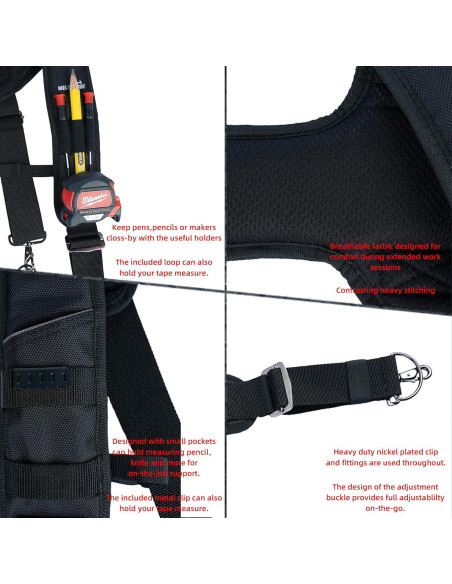 Tirantes Acolchados MeloTough para Cinturón de Herramientas Tirantes Acolchados MeloTough para Cinturón de Herramientas