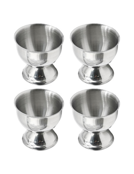 Juego de 4 Tazas de Huevo de Acero Inoxidable Saihisday Juego de 4 Tazas de Huevo de Acero Inoxidable Saihisday