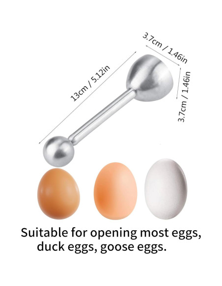 Cortador de Huevos OUKENS de Acero Inoxidable, 13x3.7cm Cortador de Huevos OUKENS de Acero Inoxidable, 13x3.7cm