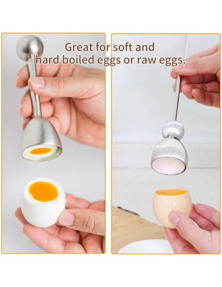 Cortador de Huevos OUKENS de Acero Inoxidable, 13x3.7cm Cortador de Huevos OUKENS de Acero Inoxidable, 13x3.7cm