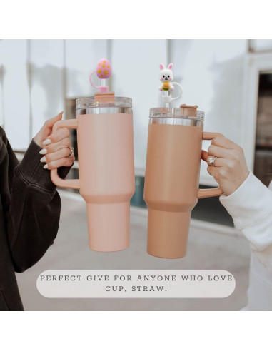 5 Tapas de Paja de Pascua Bimoha para Taza Stanley 30-40oz
