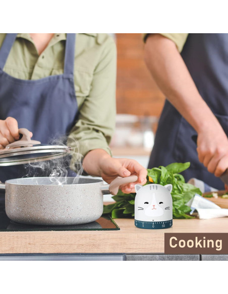 Temporizador de Cocina Mecánico Queekay 4 Pcs Animales 60 Min Temporizador de Cocina Mecánico Queekay 4 Pcs Animales 60 Min