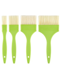 Set de Brochas de Basting GEEKHOM 4 Piezas Verde Resistente al Calor