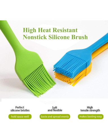 Brochas de Silicona para Basting iPstyle 4 Piezas Apta Lavavajillas