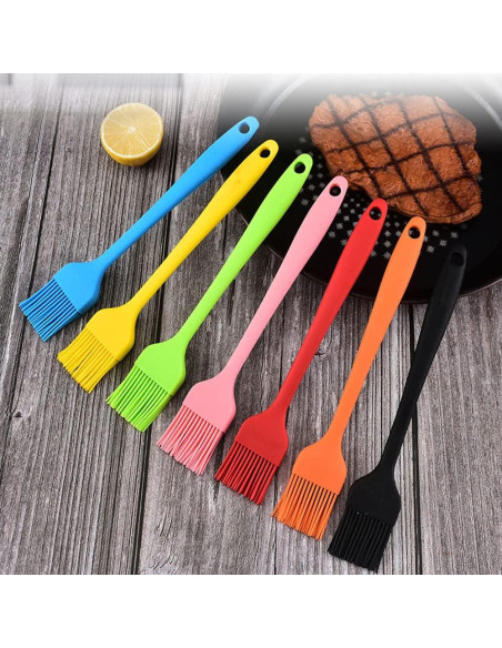 Brocha de Silicona JYYHSF para BBQ y Pastelería - 7 PCS Azul Brocha de Silicona JYYHSF para BBQ y Pastelería - 7 PCS Azul