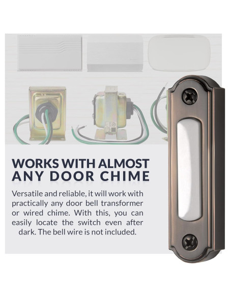Botón Timbre de Puerta LED Newhouse Hardware Bronce Botón Timbre de Puerta LED Newhouse Hardware Bronce