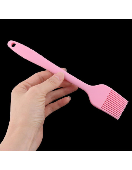 Pincel de Pastelería Silicona uxcell Rosa 21x3.5cm Pincel de Pastelería Silicona uxcell Rosa 21x3.5cm