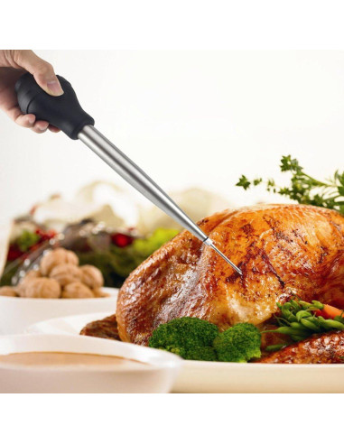 Jeringa para Pavo Roca de Acero Inoxidable 44ml con Aguja y Cepillo