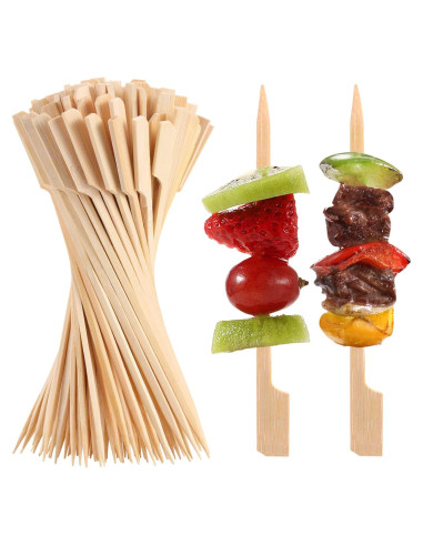 200 Pinchos de Bambú BBQStyle 11.9 cm Ecológicos para Aperitivos