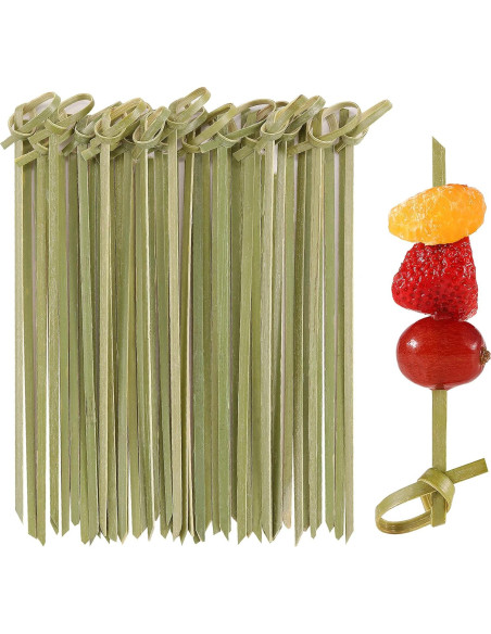 200 Palillos de Cóctel de Bambú Natural 12 cm - CockStixs 200 Palillos de Cóctel de Bambú Natural 12 cm - CockStixs