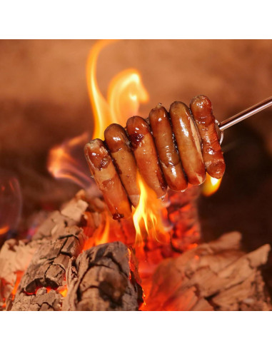 Palos de Asar Hot Dog RAOMEIDE 81.28 cm Acero Inoxidable 4 Pzas