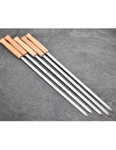 Set de 12 Pinchos de BBQ planos HONSHEN 43.18 cm acero inoxidable 2