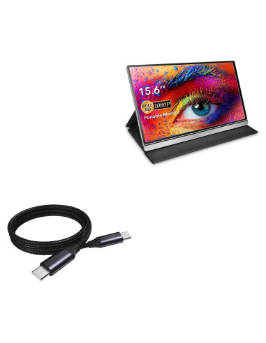 Cable BoxWave USB-C a USB-C 100W 1m Trenzado Negro