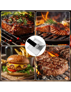 Prensa de Hamburguesas Acero Inoxidable JNXHON 15.24 cm 2