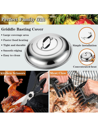 Kit de Accesorios para Griddle 30PCS Romanticist - Herramientas de Asado