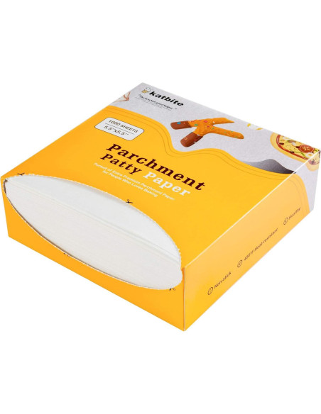 Papel Pergamino Antiadherente Katbite 1000 Hojas 14x14 cm Papel Pergamino Antiadherente Katbite 1000 Hojas 14x14 cm