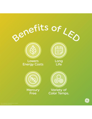 Bombillas LED GE A19 RGB con control remoto (paquete de 3)