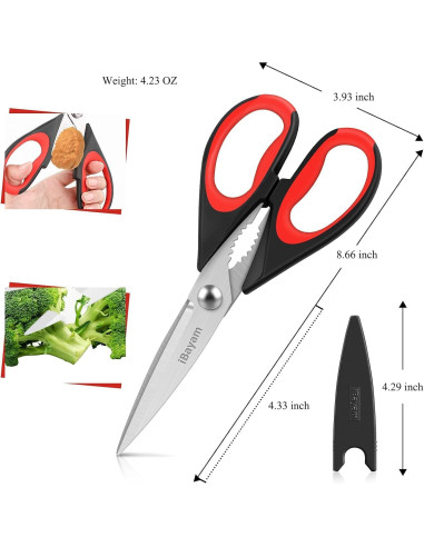 Tijeras de Cocina Multiusos iBayam 3-Pack Acero Inoxidable