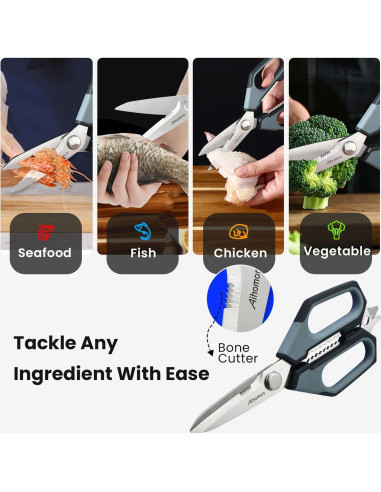 Tijeras de Cocina Aihomo 10.4 cm Acero Inoxidable Multiusos