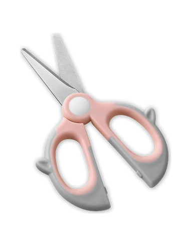 Tijeras para Bebés YOPPLIND con Caja de Viaje Rosa