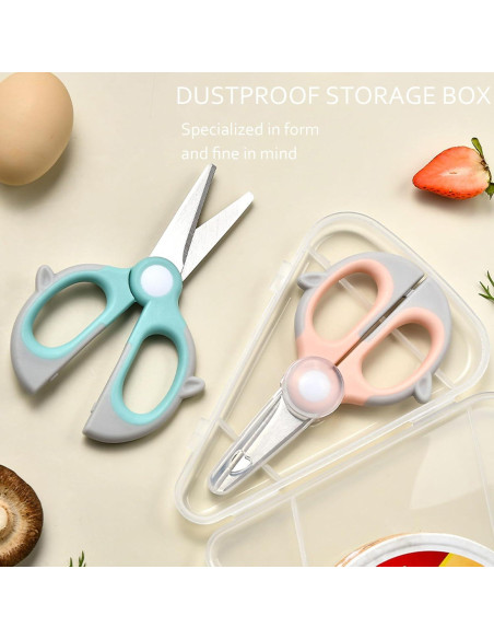 Tijeras para Bebés YOPPLIND con Caja de Viaje Rosa Tijeras para Bebés YOPPLIND con Caja de Viaje Rosa