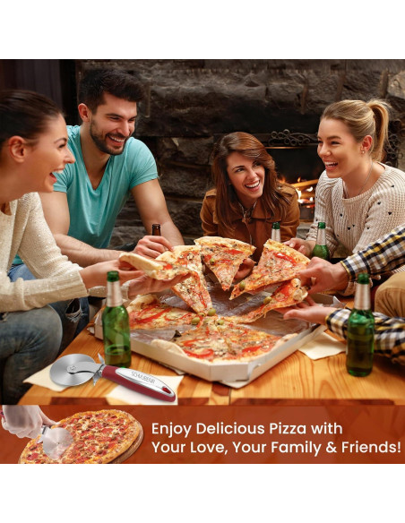 Cortador de Pizza SCHVUBENR Acero Inoxidable Afilado 21.6cm Cortador de Pizza SCHVUBENR Acero Inoxidable Afilado 21.6cm
