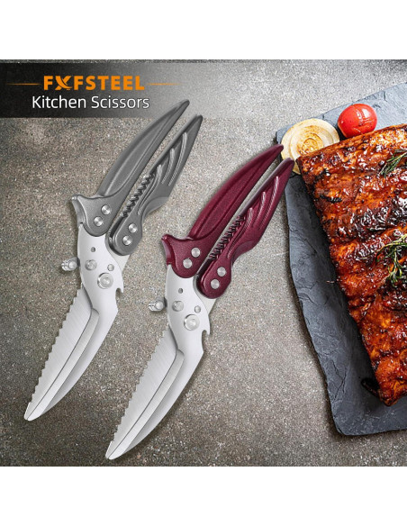 Tijeras de Cocina FXFSTEEL Acero Inoxidable Uso Pesado 10.16 cm Tijeras de Cocina FXFSTEEL Acero Inoxidable Uso Pesado 10.16 cm