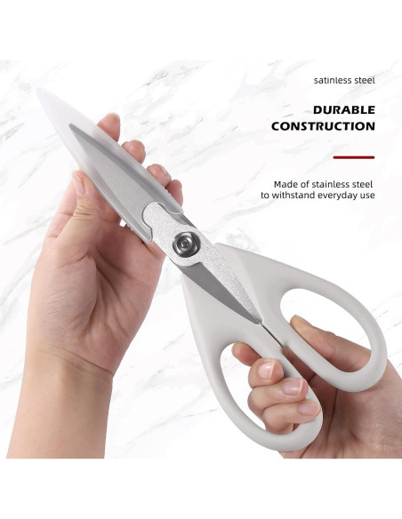Tijeras de Cocina SinYe Blancas con Funda Protectora 10cm Tijeras de Cocina SinYe Blancas con Funda Protectora 10cm