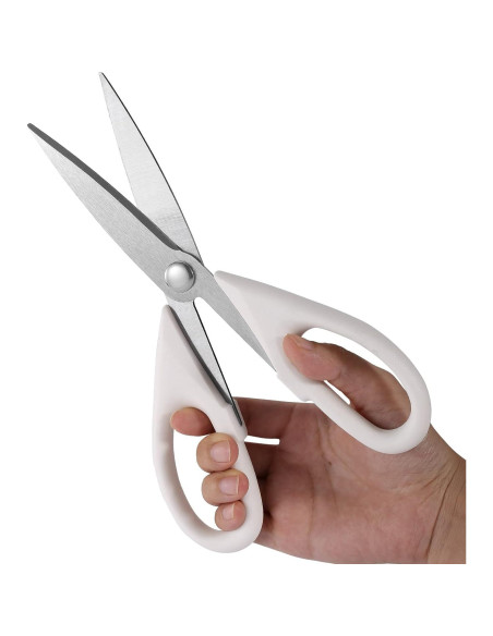 Tijeras de Cocina SinYe Blancas con Funda Protectora 10cm Tijeras de Cocina SinYe Blancas con Funda Protectora 10cm