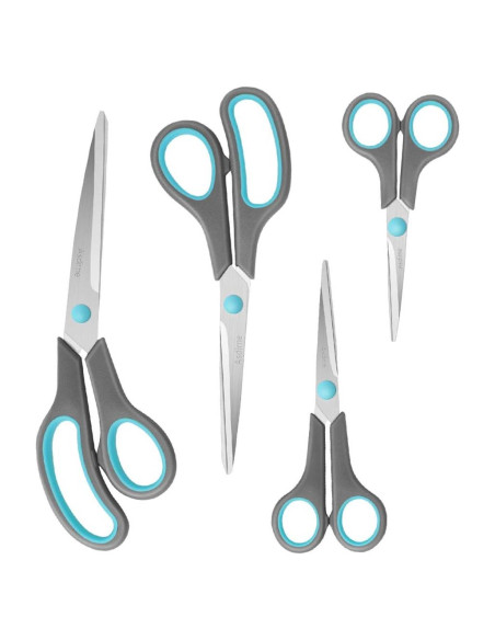 Juego de Tijeras Asdirne 4 Piezas Acero Inoxidable 13.7-24.4 cm Juego de Tijeras Asdirne 4 Piezas Acero Inoxidable 13.7-24.4 cm