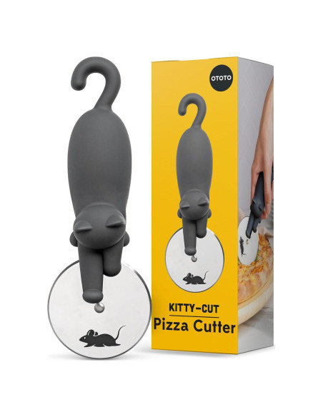 Cortador de Pizza OTOTO Kitty Cut - Acero Inoxidable, 21.8 cm Cortador de Pizza OTOTO Kitty Cut - Acero Inoxidable, 21.8 cm