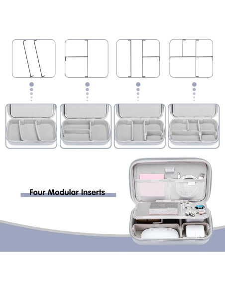 Funda Organizador Electrónico MOSISO Gris 25x16cm 4 Insertos Funda Organizador Electrónico MOSISO Gris 25x16cm 4 Insertos