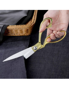Tijeras de Sastre SUNLAND 28 cm Acero Inoxidable Dorado 2