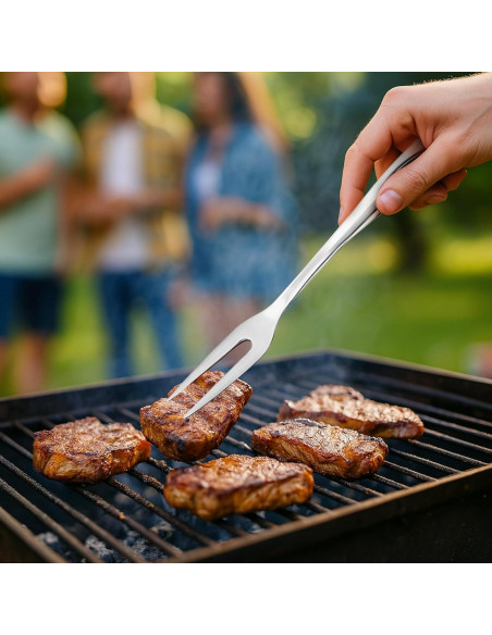 Tenedor de Tallar para Carne HANSGO 37.1 cm Acero Inoxidable Tenedor de Tallar para Carne HANSGO 37.1 cm Acero Inoxidable