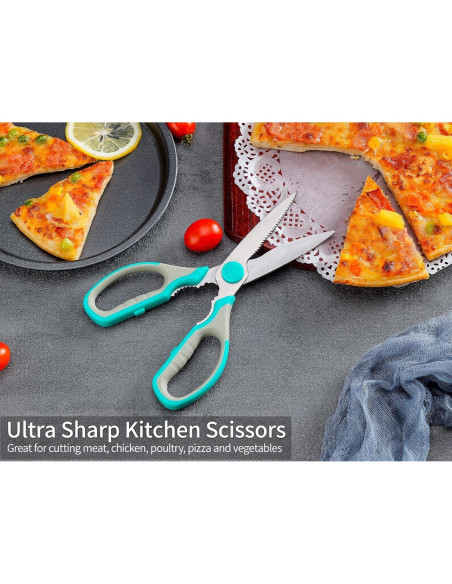 Tijeras de Cocina Hollory Acero Inoxidable 21cm Multiusos Tijeras de Cocina Hollory Acero Inoxidable 21cm Multiusos
