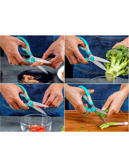 Tijeras de Cocina Hollory Acero Inoxidable 21cm Multiusos Tijeras de Cocina Hollory Acero Inoxidable 21cm Multiusos