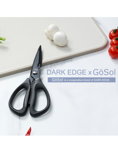 Tijeras de Cocina DARK EDGE 22.1 cm Acero Inoxidable Titanio Negro