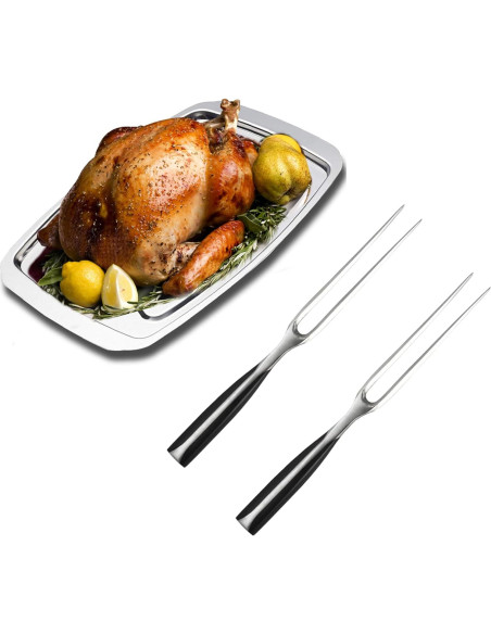 Tenedor de Carving AMBOJIE Acero Inoxidable 30.48cm 2PCS Tenedor de Carving AMBOJIE Acero Inoxidable 30.48cm 2PCS