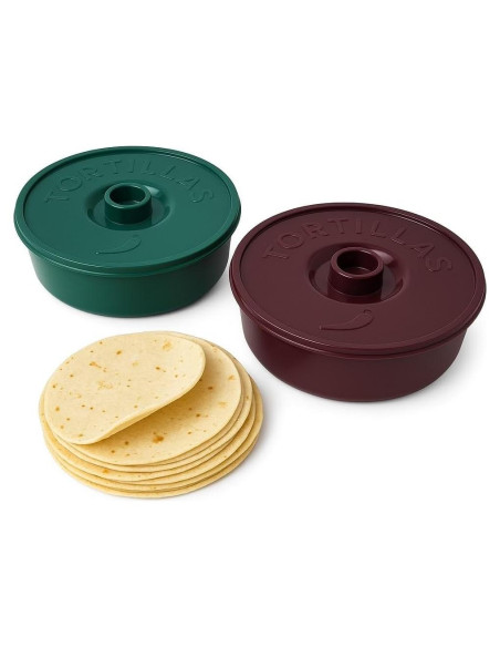Calentadores de Tortillas Dependable 2-Pack 21.6 cm Aislados Calentadores de Tortillas Dependable 2-Pack 21.6 cm Aislados