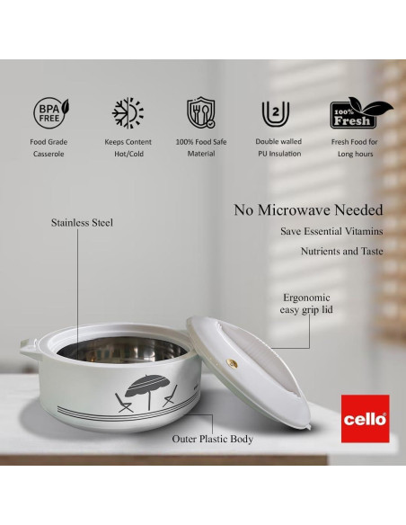Olla Térmica Aislada Cello Chef 3500ml Blanca Olla Térmica Aislada Cello Chef 3500ml Blanca