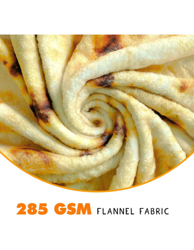 Manta de Tortilla CASOFU Amarilla 119 cm Suave y Divertida